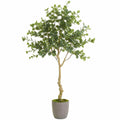 Arbre artificiel 180 cm vert en plastique avec pot décoratif pour intérieur