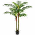 Plante artificielle palmier 180 cm plastique vert en pot décoratif intérieur