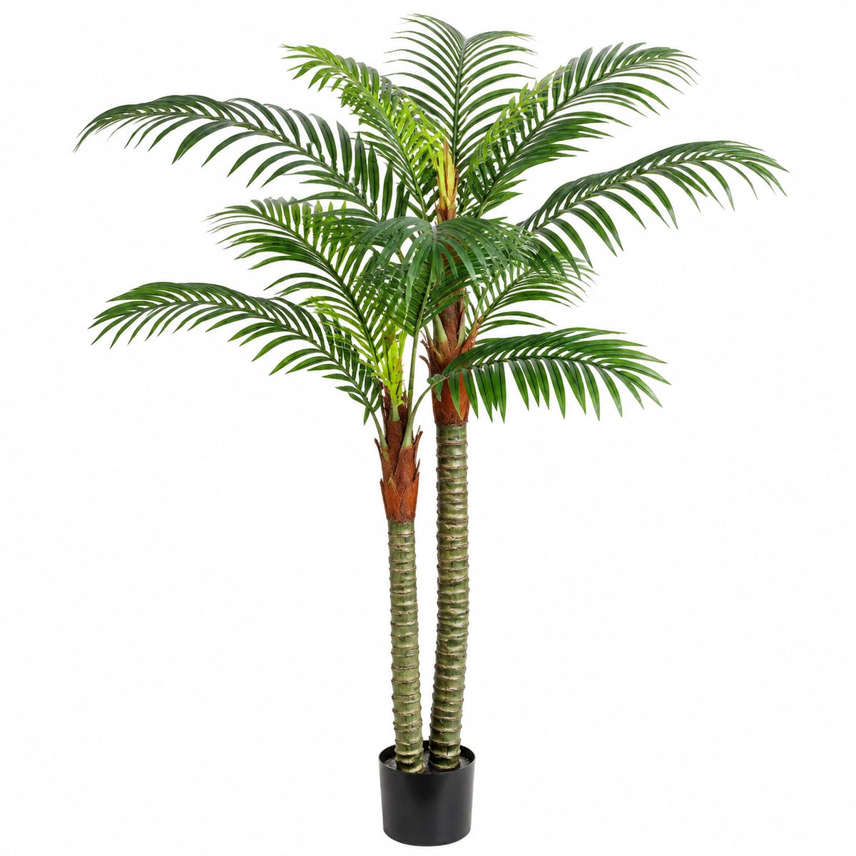 Plante artificielle palmier 180 cm plastique vert en pot décoratif intérieur