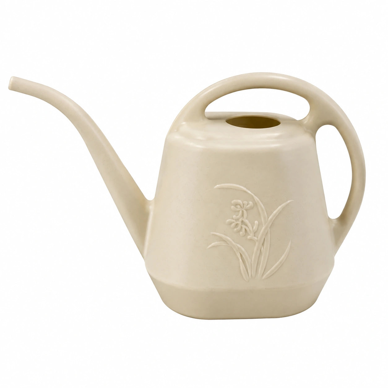 Arrosoir 10 L en plastique beige pour jardin à long bec
