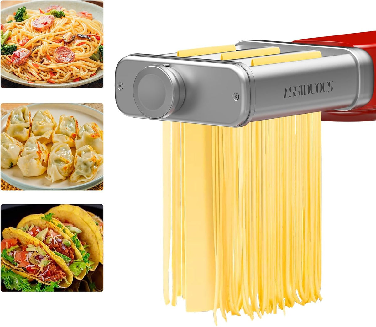 Kit d'accessoires à pâtes pour robot culinaire KVC/KVL Kenwood, appareil à pâtes 3 en 1 en acier inoxydable avec rouleau à pâtes