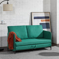 en.casa Canapé 2 Places Convertible Banquette Lit d'Appoint BZ Canapé-Lit Futon Divan pour Studio Salon Chambre d'Invité Acier Polyester 78 x 125 x 67
