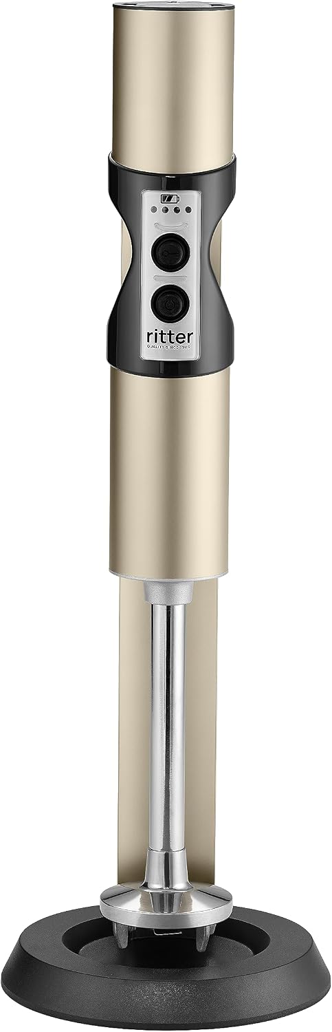 ritter stilo 7, mixeur plongeant sans fil, bras mixeur plongeant entièrement métallique avec batterie rechargeable, fabriqué en Allemagne, brun clair