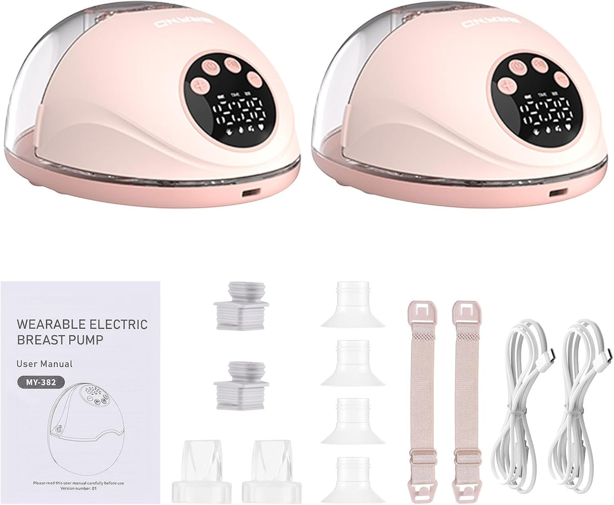 Luocute Tire-lait Portable, Tire-lait électrique Mains Libres avec 4 Modes 12 Niveaux, Double Bride Scellée, sans BPA, capacité de 160 Ml