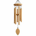 Carillon éolien 90 cm en bambou naturel pour jardin style suspendu