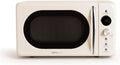 CREATE/MICROWAVE RETRO/Micro-ondes grill numérique blanc cassé/Style rétro, capacité 20L, plateau Ø245 mm, 3 programmes, 9 menus préinstallés