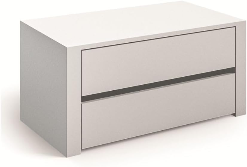 Toscohome Placard intérieur 2 tiroirs Blanc 77,8x43H cm - Alice