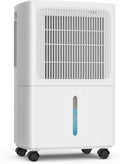LEENON 12L/24h Deshumidificateur d Air Ultra-Silencieux, Modes Intelligent/Continu/Nuit, Double Système de Drainage, Arrêt/Redémarrage Automatique