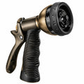 Pistolet d'arrosage 20 cm métal et plastique bronze noir à gâchette multi-jets
