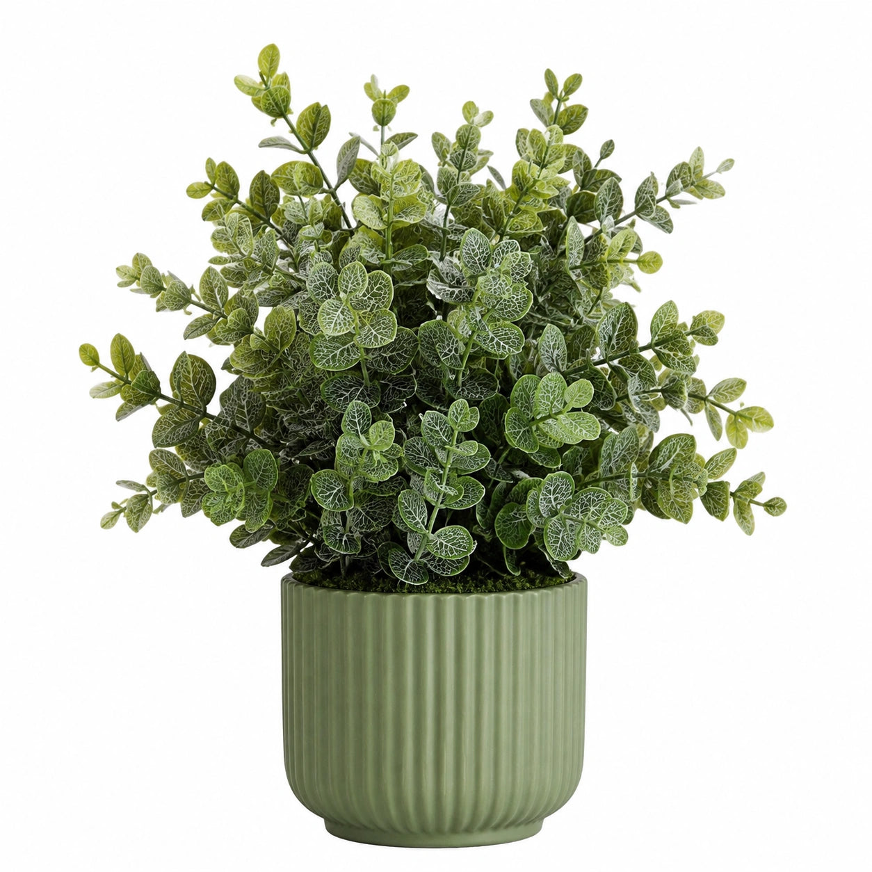 Plante verte artificielle en pot 52 cm feuillage plastique vert décoratif