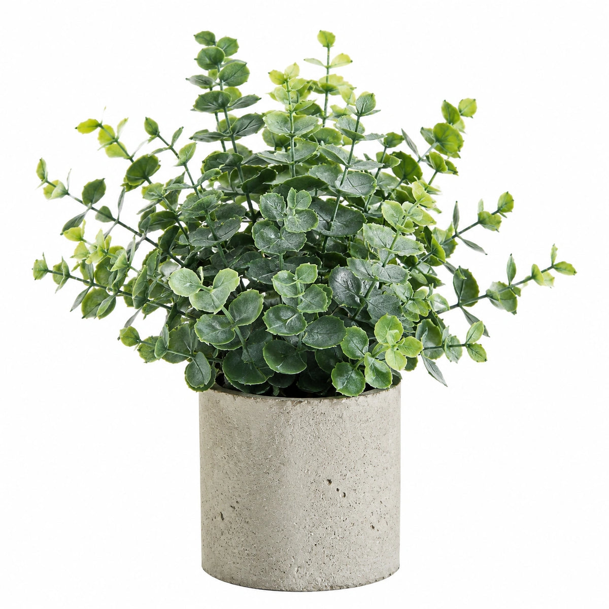 Plante artificielle en pot 45 cm feuillage plastique vert pot ciment décoration intérieure