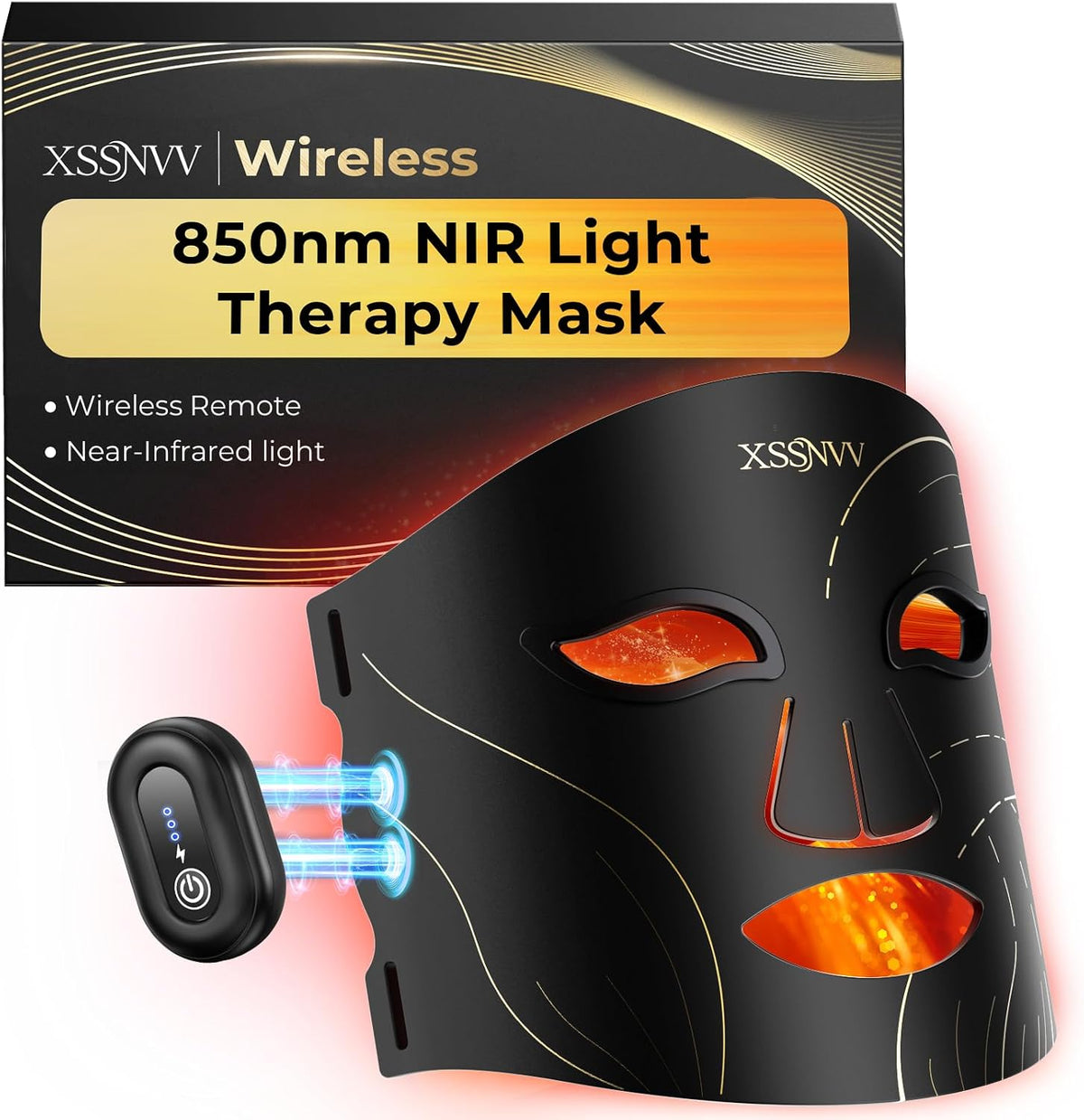 XSSNVV Masque LED Visage Sans Fil, NVV03
