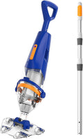 Great Shark Aspirateur Piscine sans Fil avec Interrupteur à Distance, Perche Télescopique 1,8 m, 75 Min d'Autonomie, Aspiration 18 GPM