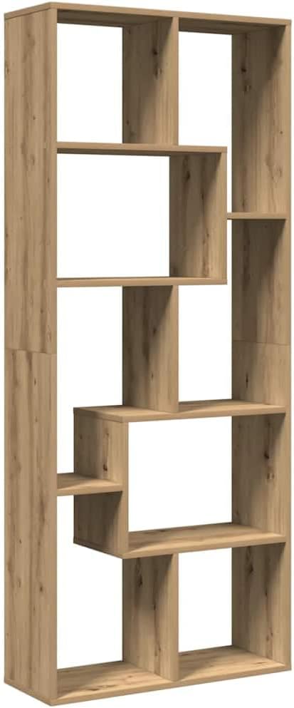 vidaXL Étagère séparatrice de pièce chêne Artisanal 67x25x161,5 cm, étagère, étagère à Livres, étagère de Rangement, bibliothèque
