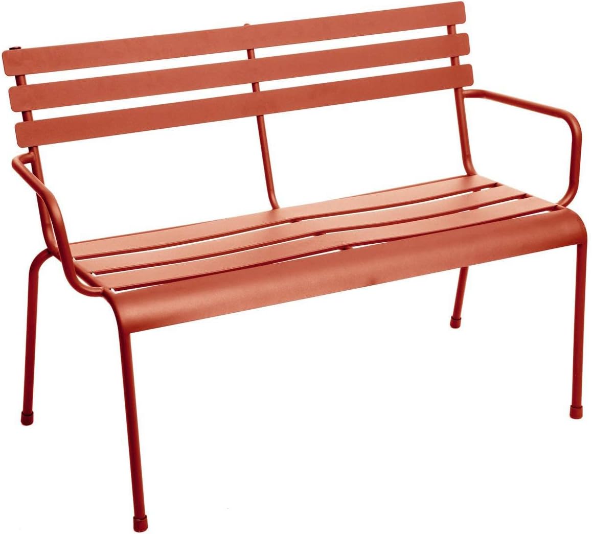 Hespéride - Banc Greensboro 2P Ambre - L. 114 x P. 56 x H. 79 cm - Mobilier d'Extérieur pour Terrasse Balcon Patio