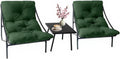 Ensemble Salon de Jardin 3 pièces, Ensemble de Meubles de Jardin en pour 2 Personnes, Coussins Amovibles Inclus, Meubles de Jardin pour vérandas