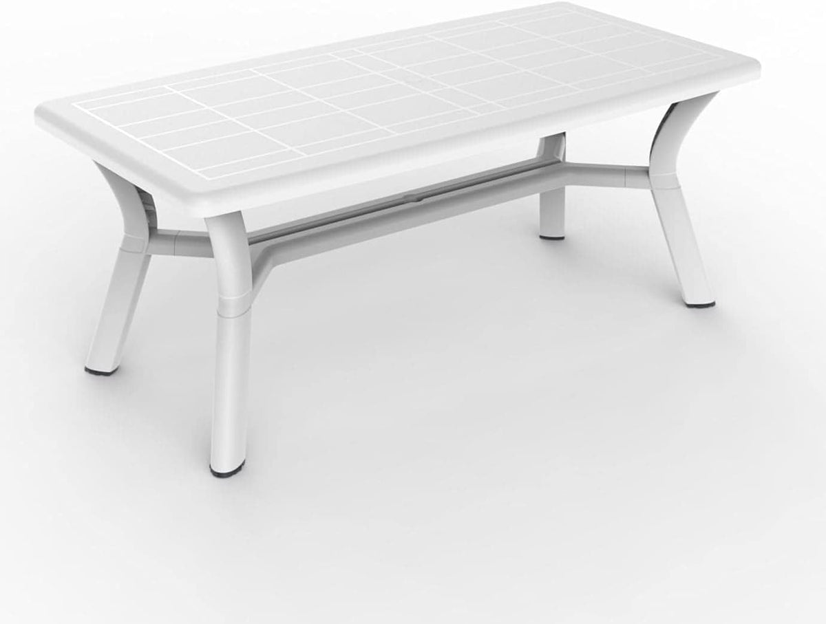 garbar Resol Orquidea Table de Jardin rectangulaire 180 x 90 x 74 cm Blanc