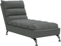 vidaXL Chaise Longue avec Coussins Gris foncé Tissu, Chaise de canapé Longue, Chaise Longue de Chambre, Chaise de canapé Longue Moderne