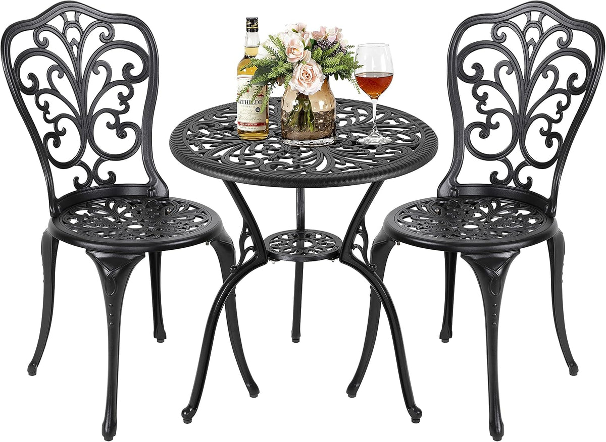 Avestar Salon de Jardin Extérieur 2 Personnes, Ensemble Table Chaise Jardin