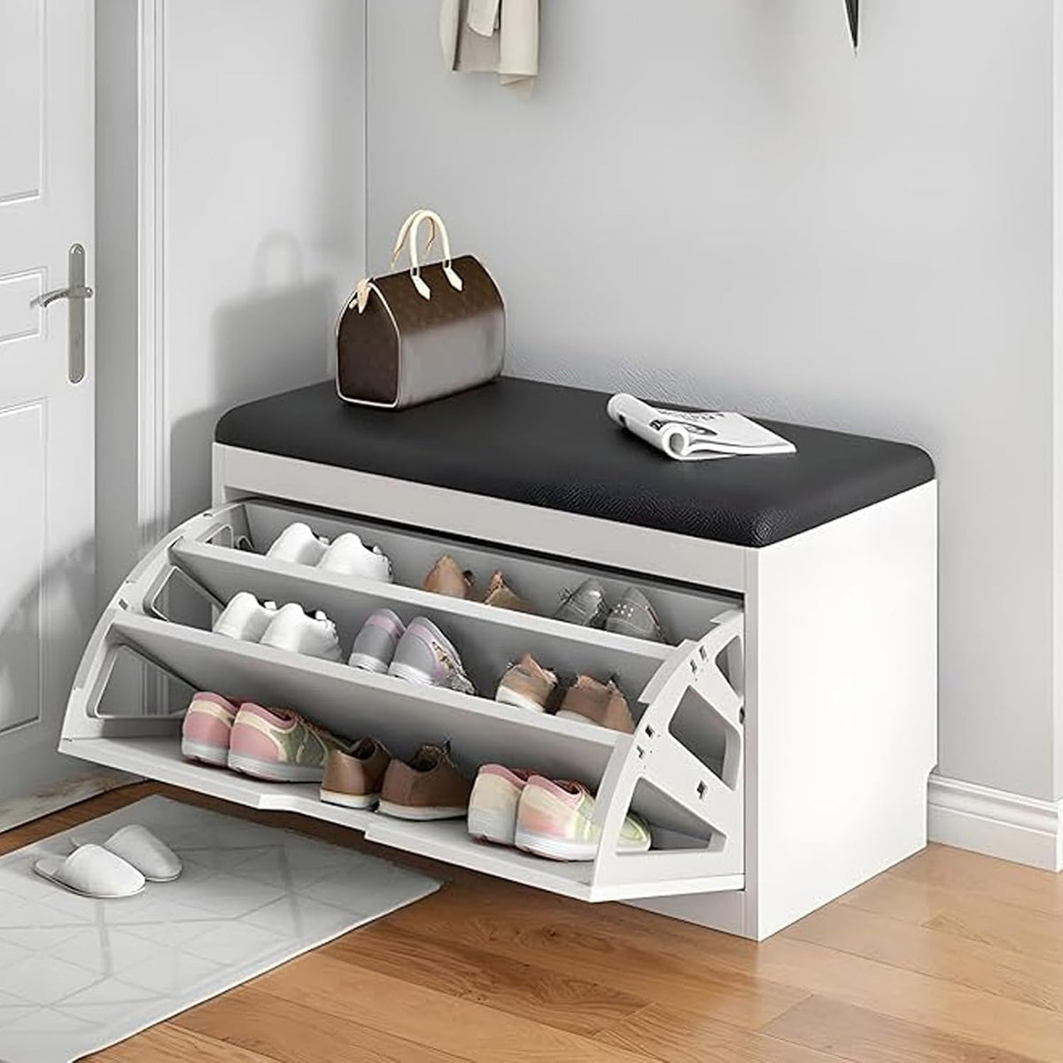 Etagere A Chaussures 1-3 Niveaux Meuble A Chaussure Banc Meuble Chaussure Entree Avec Assise Range Chaussures Bois Etagere Chaussure 17cm 24cm 30cm