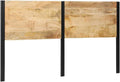 vidaXL Tête de lit 180 cm en bois massif manche et fer
