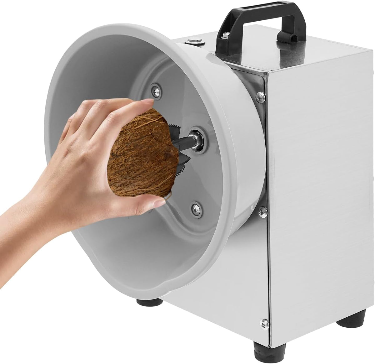 Râpe électrique à noix de coco 150 W, vitesse à 3 niveaux, lame en acier inoxydable et poignée antidérapante, machine commerciale pour restaurant