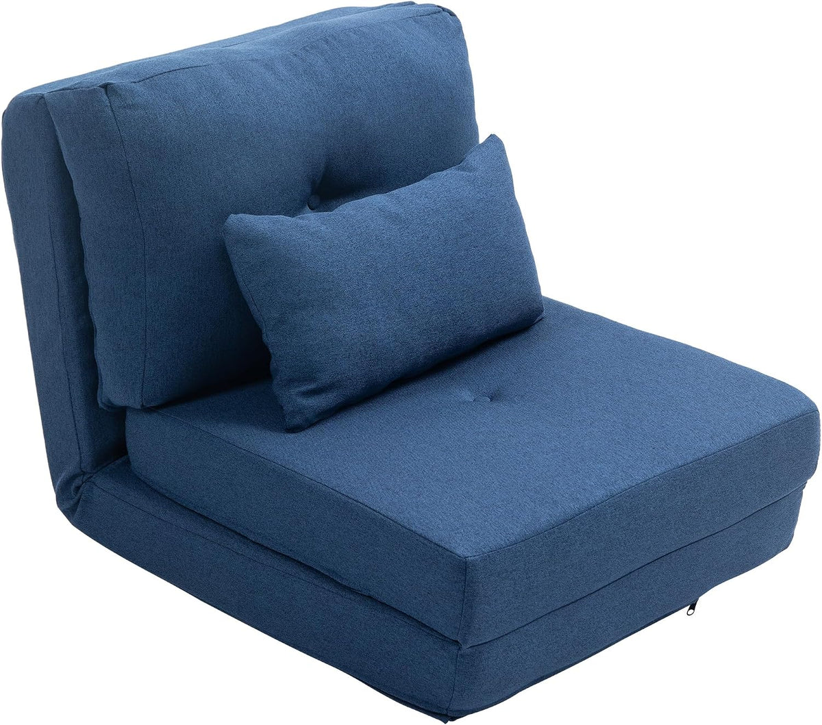 HOMCOM Fauteuil Convertible 1 Place Fauteuil Paresseux lit chauffeuse 1 Place - Coussin Inclus, Dossier réglable - Salon, Charge 120 kg