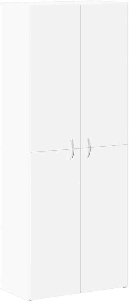 vidaXL Armoire de classement Blanc 60x32x153 cm Bois d'ingénierie, Armoire à dossiers, unité de Rangement, Armoire de Rangement de Bureau