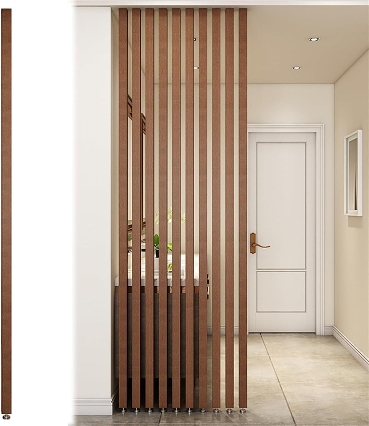 Panneaux de séparation de Chambre Lattes en Bois du Sol au Plafond, Poste de partition d'écran pour Bureau, escalier