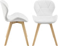 en.casa Lot de 2 Chaises de Salle à Manger Design Intemporel Set de 2 Fauteuils pour Cuisine Salle à Manger Salon Capacité 120 kg Simili Bois de Hêtre