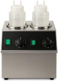 Chauffe Sauce Électrique Double - 2 Bouteilles 700 ML - Température Réglable - INOX