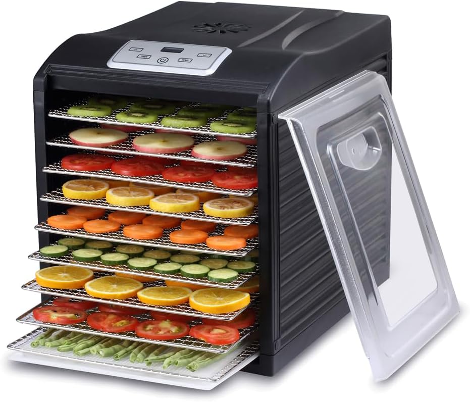 Déshydrateur Alimentaire BioChef Arizona Sol 9 Plateaux - Affichage numérique, Minuteur, Plateaux en acier inoxydable et amovibles