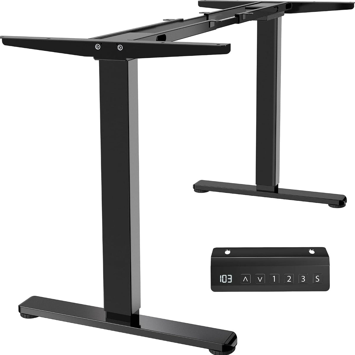VIVO Cadre de Bureau Électrique Assis-Debout à Double Moteur Robuste, Capacité de 100 kg, jusqu'à des plateaux de 216x109cm